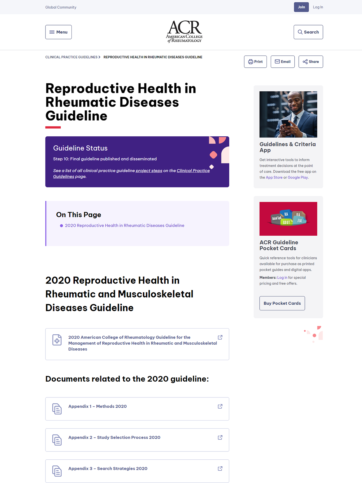 2020 Reproductive Health Guideline (ACR 2020)