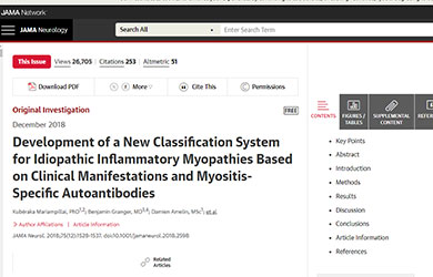 2018 Classification of idiopathic inflammatory myopathies