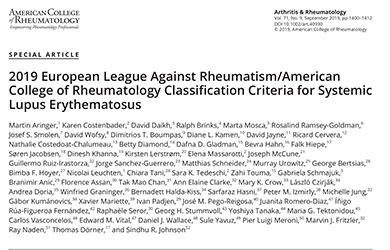 Critères de classification EULAR/ACR 2019