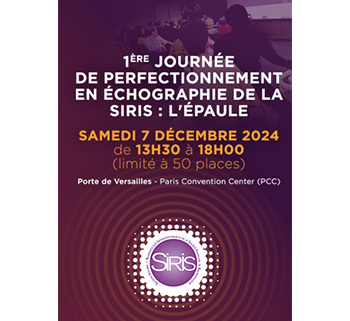 1ère Journée de perfectionnement en Échographie de la SIRIS : l'épaule