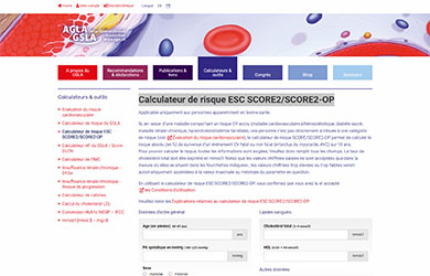 Calculateur de risque ESC SCORE2/SCORE2-OP