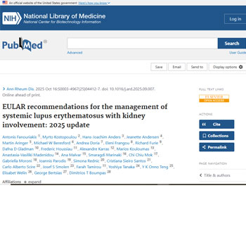 EULAR recommendations for the management of systemic lupus erythematosus with kidney involvement: 2025 update